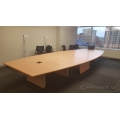 Executive 2 Tone Blonde 20 ft x 6 ft Executive Board Room Table